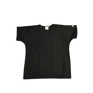 Scrub Zone Unisex Scrubs Top Medium V Neck Black Short Sleeve